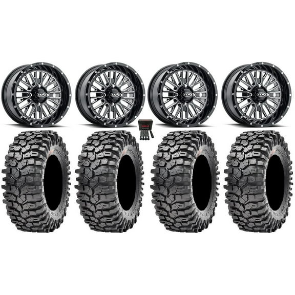 ITP Momentum 14" Wheels Milled 35" Roxxzilla Tires Polaris RZR XP 1000 / PRO XP / Ranger XP 900/1000