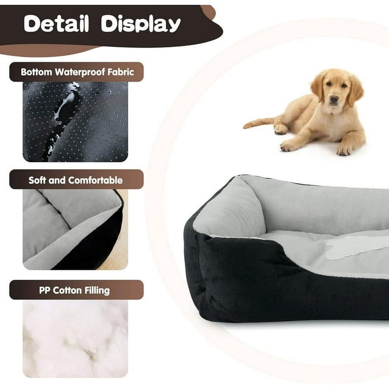 Dog Beds for Medium Dogs Washable Pet Bed Comfortable Rectangle Bed for Medium and Large Dogs Cat Pets