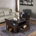 thumbnail image 4 of Furniture of America Parkinson Moderne Table Basse de Rangement en Bois en Espresso, 4 of 7