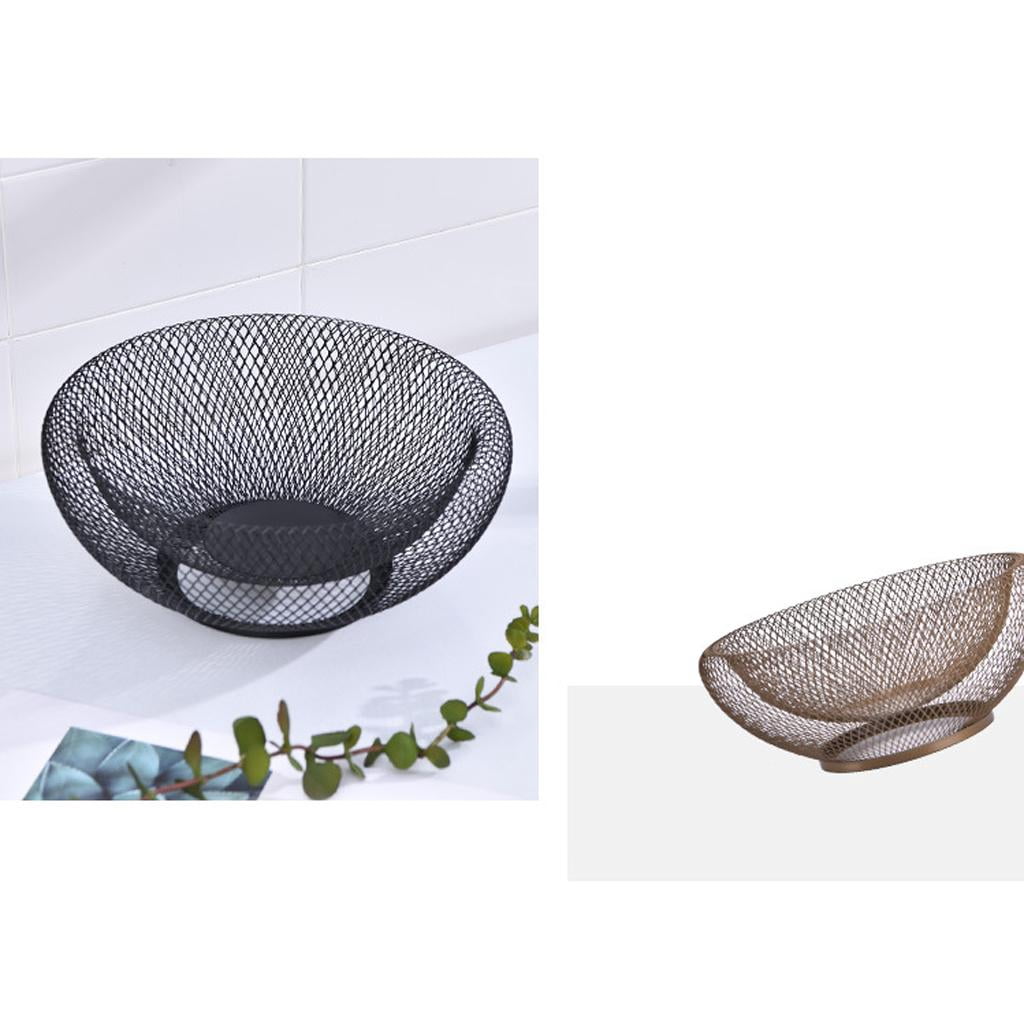 Axioma Fruit Basket Round Fruit Basket Metal Fruit Bowl Vegetable Black