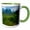 Green/White, variant on 3drose, Wildflowers and Mt. Stuart, Alpine Lakes Wilderness, Washington, Usa., 11oz Two-tone Yellow Mug