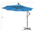 thumbnail image 7 of Topbuy 8.4 ft Blue Patio Umbrella, LED Lights and Rust Resistant, 7 of 7