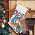 thumbnail image 5 of Coolnut 17.7 Inch Christmas Stockings, 2 PCS Vintage Elegant Flowers Presonalized Large Stocking Sock for Family Holiday Xmas Party Decorations, 5 of 7