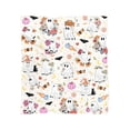 thumbnail image 2 of Halloween Room Decor Flower Blanket Cute Throw Blanket Farmhouse Throw Blanket Soft Flannel Retro Ghost Cover for Sofa Couch Bed Living Room Seasonal Festival Decor Holiday Atmosphere Gift, 2 of 6