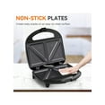 thumbnail image 2 of Sandwich Maker With Triangle Plates, 2 Slice Non-Stick Grilled Cheese Maker, Indicator Lights, Cool Touch Handle, Easy To Clean And Store, 750 W, 2 of 6