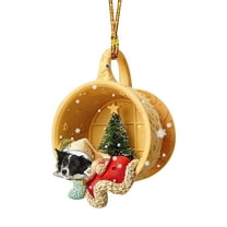KCEHTA Dog Christmas Ornaments, Dog Ornaments for Christmas Tree, Double-Sided Print Christmas Dog Ornaments, Dog Christmas Tree Ornaments for Christmas Birthday Party Decorations