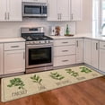 thumbnail image 4 of 1/2/3Pcs Green Leaf Grass Kitchen Rug Set, Soft Flannel Non-Slip Easy Clean Floor Mats, Ideal for Bathroom, Bedroom, Living Room, Porch & Laundry Room Home Decor, 4 of 13