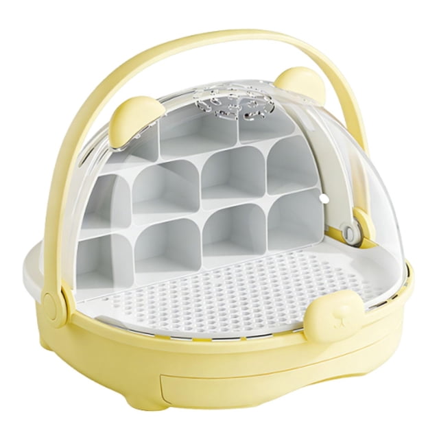 jinwen Silkworm Breeding Box Breathable Hole Transparent Portable Observation Cabin Yellow