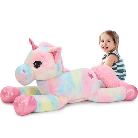 MorisMos Giant Unicorn Stuffed Animal 43'' Soft Unicorn Plush Toy