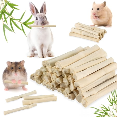 ZULAR 240g Sweet Bamboo Chew Sticks - Rabbit Chew Sticks; Bamboo Sticks for Rabbits, Natural Bunny Bamboo Chew Toy for Teeth Grinding, Small Animal Treats for Guinea Pig, Hamster, Chinchilla