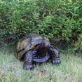 thumbnail image 4 of 21.2" Large Turtle Garden Statue - Realistic Resin Tortoise Sculpture for Outdoor Patio,Lawn & Yard Decor,Large Turtle Statues Patio Seat for Lawn,Yard,Porch,Simulated Art Piece,Brown, 4 of 9