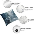 thumbnail image 4 of BANET Short Plush Pillow Case, Black and White Blue Throw Pillows, Fall Theme Outdoor Cushion Case Decor for Home Sofa Couch Bed White 18x18in, 4 of 5