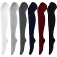 thumbnail image 4 of JIANFANG Women's Extra Long Opaque Striped Over Knee Thigh High Stockings Socks, 4 of 6