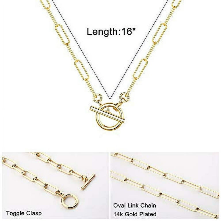 4k Solid Gold Clasp Chain Teardrop Connector Charm Tag Tab For Necklac –  ONDAISY