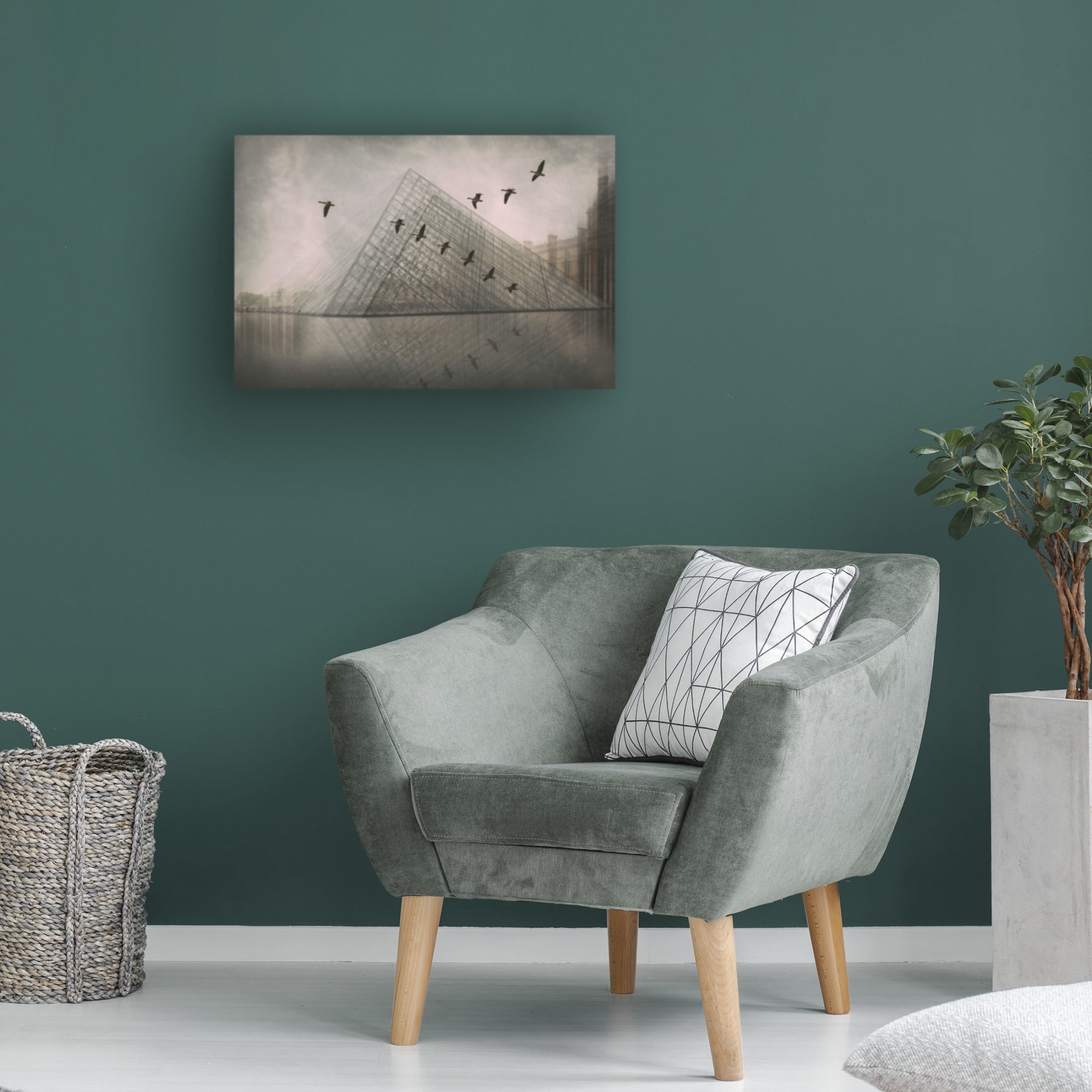 Canvas Wall Art - Roswitha Schleicher-Schwarz 'Pyramid Shaped' Wall Art for Living Room, Bedroom, or Office D?cor by Trademark Fine Art - 19 x 12 Inches