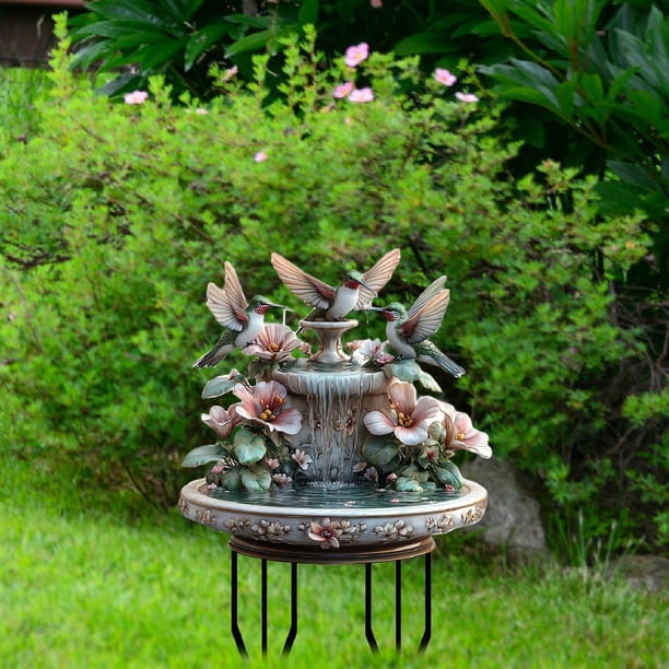 Estaca de colibrí, acrílico, 2D, decoración de la cama de flores, reutilizable, regalo, estaca decorativa de estaca de letrero de patio, para el
