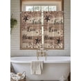 thumbnail image 4 of Farmhouse Star Brown Living Room Curtains 2 Panel, Retro Branches Berry Wooden Grain Cafe Window Treatment, Farmhouse Bedroom Bathroom Kitchen Curtains Drapes 104"x54", 4 of 6