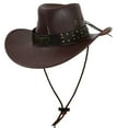 thumbnail image 5 of Segolike Cowboy Hat Women Sun Protection Hat for Stage Performance Costume Props Shopping Brown, 5 of 8
