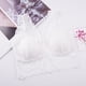 thumbnail image 5 of Sujetador de mujer de encaje Sexy Bralette Girl Elástico con correa de hombro ancha Sujetador Ropa interior de mujer, Blanco Scienceny AP001220-01B, 5 of 7