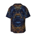 thumbnail image 5 of KLL Elegant Dog Mandala Art Print Men's Shirt Short Sleeve Button Down Summer Cuba Beach Shirts- X-Large, 5 of 5
