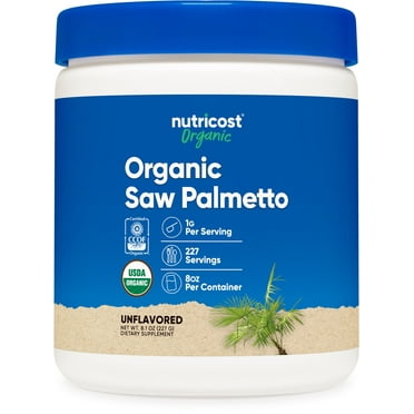 Nutricost Organic Saw Palmetto Powder 8 oz - Certified USDA Organic Saw Palmetto Supplement