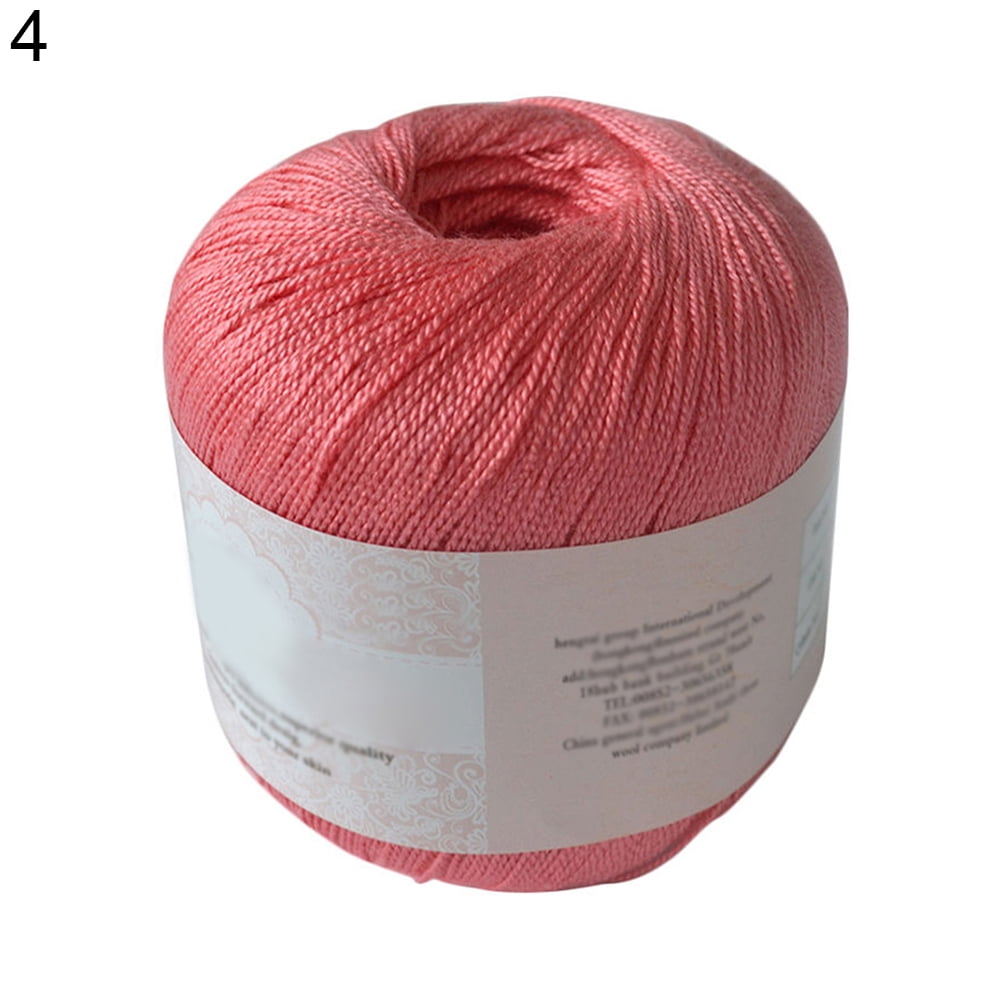 Hevirgo Mercerized Cotton Cord Thread Yarn for Embroidery Crochet Knitting Lace Jewelry