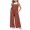 Red, variant on Akiihool Summer Jumpsuit For Girls's Jumpsuits Sleeveless Round Neck Wide Leg One Piece Rompers Little Kid Big Kids (Brick Red,5-6 Years)