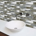 thumbnail image 4 of DEWOO Peel and Stick on Self Adhesive Backsplash Wall Marble Tiles Stickers 3D for Kitchen Bathroom,Gray Brown (10-Sheet, 12"×12"), 4 of 13