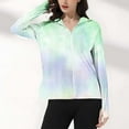 thumbnail image 6 of Wiyuqeen Women's UPF 50+ Sun Protection Hoodie Zip Up Long Sleeve Tie Dye Jacket with Thumb Holes Vacation Outfit Sun Protection Hoodie, 6 of 7