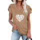 thumbnail image 2 of Blusa informal con estampado de manga corta y cuello en V de verano para mujer con estilo OAVQHLG3B Store  lin121212, 2 of 4