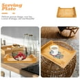 thumbnail image 2 of EXHUMKY Wood Food Plate Rectangular Khaki 29.5x19.5x5.5cm 1Pack Wood Plastic Storage Display, 2 of 8