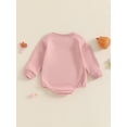 thumbnail image 4 of Infant Baby Girls Halloween Outfits Ghost Letter Long Sleeve Sweatshirt Romper Bodysuit Fall Holiday Clothes 0-24M, 4 of 8