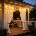 thumbnail image 5 of Waterproof Outdoor Curtain 8.8 x 5.3 Ft - Sunlight Blocking Window Treatment Drapes Mesh Curtains for Home Bedroom Living Room Patio Porch Pergola Cabana Gazebo, White, 5 of 6