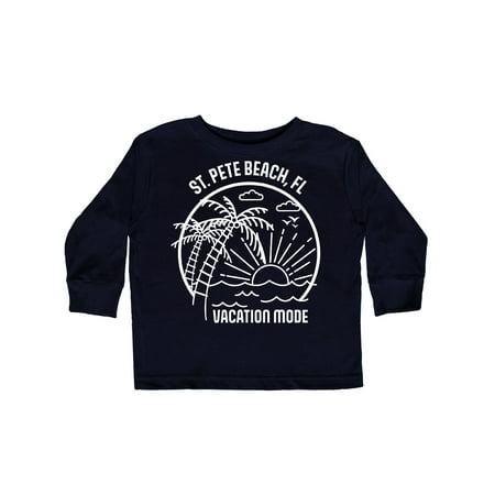 

Inktastic Summer Vacation Mode St. Pete Beach Florida Gift Toddler Boy or Toddler Girl Long Sleeve T-Shirt