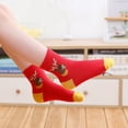 thumbnail image 6 of Sales Today Cute Ankle Crew Socks Under $6 GIJNRIUIUA Multicolor Crew Socks 5 Pairs Christmas Socks Kids Boys Girls Socks Santa Xmas Tree Pattern Colourful Funny Cotton Soft Warm Socks 46Y, 6 of 9