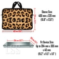 thumbnail image 3 of LSS 15.6 inch Laptop Sleeve Bag Carrying Case Pouch with Handle for 14" 15" 15.4" 15.6" Apple Macbook, GW, Acer, Dell, Hp, Sony, Leopard Print, 3 of 3