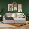 thumbnail image 4 of Novogratz Brittany Daybed with Storage Drawers, Twin Size, Gray Linen, 4 of 24