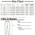 thumbnail image 3 of Fesfesfes Independence Day Pants for Women Mid Waist Denim Frayed Pants Casual Flag Print Jeans Denim Trousers, 3 of 8