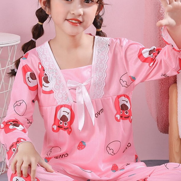 Pijama de seda de leche de dibujos animados Kawaii Sanrio, ropa de casa para niña, regalo de Hello Kitty Kuromi
