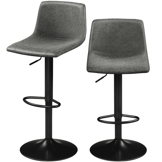 Alden Design Adjustable Bar Stool Modern Swivel Counter White Set Of 2 Com Alden Design Adjustable Bar Stool, Counter Stool With Arms And Swivel