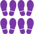 thumbnail image 1 of PATIKIL 10x3.7" Footprint Sticker, 4 Pairs PVC Shoes Floor Decal Sign for Class Decor Stair Guide, Dark Purple, 1 of 6