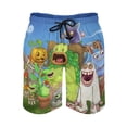 thumbnail image 2 of My Singing Monsters Men's Swim Trunks Board Shorts Drawstring Elastic Waist Quick Dry Swimsuits Beach Shorts with Pockets S, 2 of 8