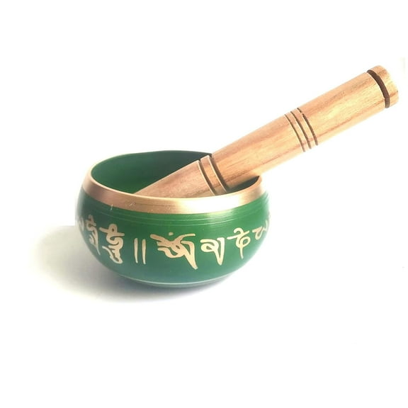 Singing Bowl | Tibetan Buddhist Prayer Instrument With Wooden Stick | Meditation Bowl | Music Therapy | 12.7 cm (5 inch)
