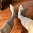 thumbnail image 6 of CAILDANL 5 Pairs Mens Silk Sheer Socks Ultra Thin Nylon Dress Sock Daily Casual Stockings Work Business Sox, 6 of 7