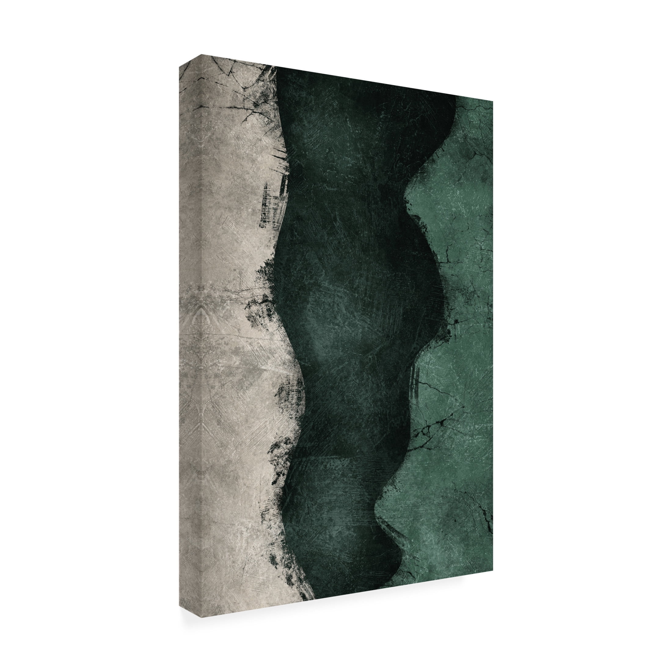 Canvas Wall Art - Ema Paraschiv 'Midnight Emerald No4' Wall Art for Living Room, Bedroom, or Office Décor by Trademark Fine Art - 16 x 24 Inches