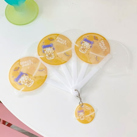 

lystmrge Lavender Party Decorations Supplies Party Set Decorations Bunny Party Decorations Hand Held Six Fold Fan Cute Portable PP Folding Fan Cartoon Hand Fan Cool Fan