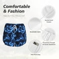 thumbnail image 6 of Lsque Blue Lightning Printed Women's Running Shorts with Liner Pockets,Elastic Quick Dry Workout Athletic Gym Yoga Shorts,Womens High Waist Shorts-Small, 6 of 9