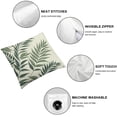 thumbnail image 4 of nygtbtfer  Outdoor Throw Pillow Covers for Patio Funitures Summer Green Decor Accent Pillows for Porch Bench Summer Tropical Forest Cushions White, 4 of 6