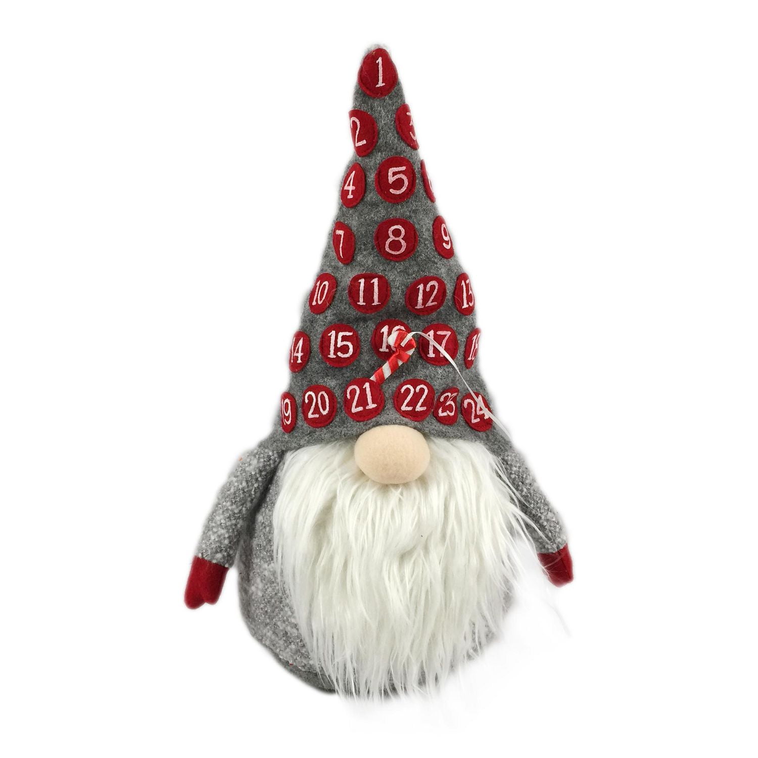 Holiday Time 18 inches Gnome Calendar - Grey