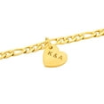 thumbnail image 3 of Men's Custom Name Necklace Double Layer Hip Hop Heart Personalised Pendant Necklace,Gold, 3 of 4